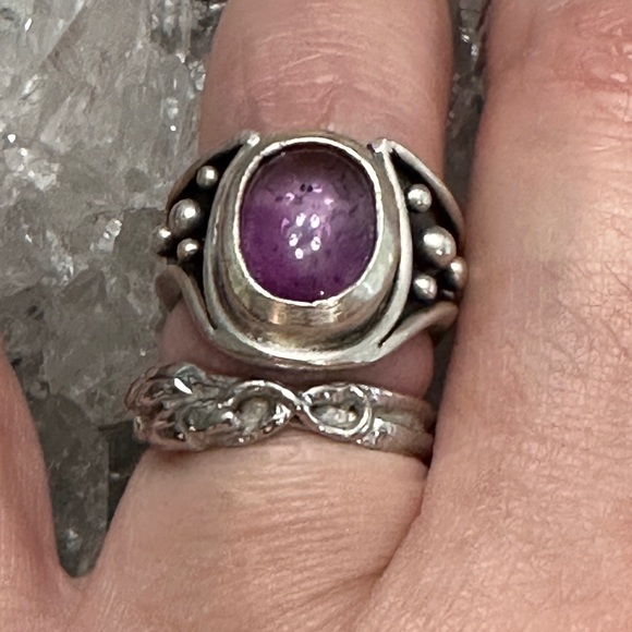 Acid Queen amethyst ring size 5.25 - Picture 3 of 7